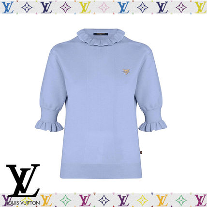 Louis Vuitton 2020 SS Short Sleeved Pullover With Frills Details 1A61HX 