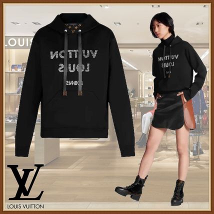 Louis Vuitton Monogram Unisex Silk Street Style Long Sleeves Cotton Medium 1A61LN 