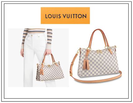 Louis Vuitton DAMIER AZUR Casual Style Canvas A4 2WAY Leather Office Style 
