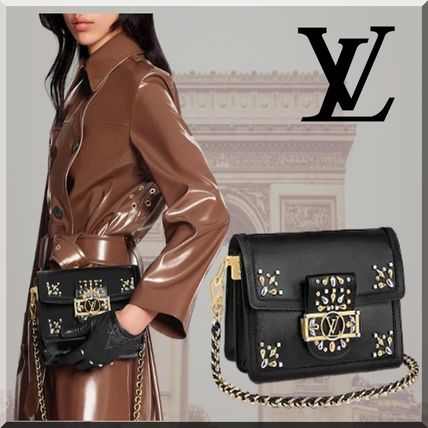 Louis Vuitton Calfskin 2WAY Chain Leather Party Style Logo Shoulder Bags M55708 