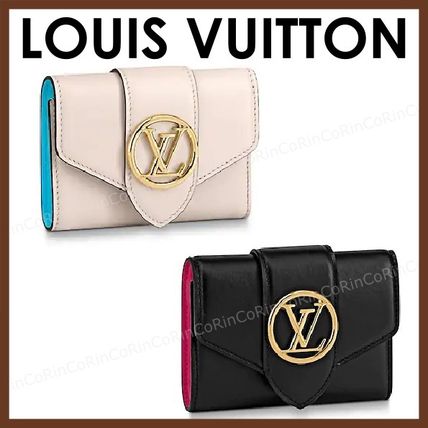 Louis Vuitton PONT NEUF 2020 SS Leather Small Wallet Logo Folding Wallets 