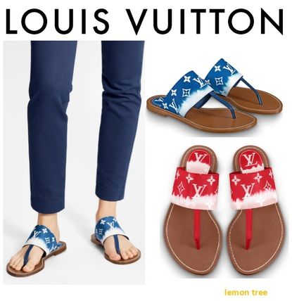 Louis Vuitton MONOGRAM 2020 SS Lv Escale Palma Flat Thong 1A7TR8 1A7TRN 