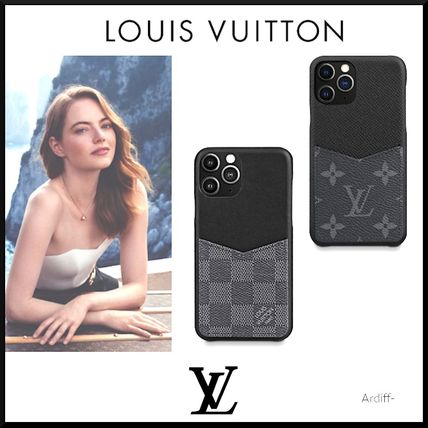 Louis Vuitton MONOGRAM 2020 SS Monogram Unisex Plain Leather Logo iPhone 11 Pro Max N60370 M69367 