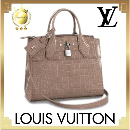 Louis Vuitton CITY STEAMER 2020 SS Casual Style Crocodile 2WAY Other Animal Patterns Leather 