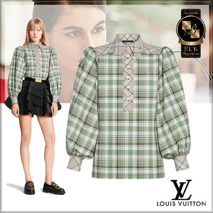 Louis Vuitton Other Plaid Patterns Casual Style Long Sleeves Cotton 