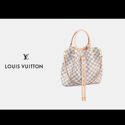 Louis Vuitton DAMIER AZUR Casual Style Canvas 2WAY Elegant Style Crossbody Handbags 
