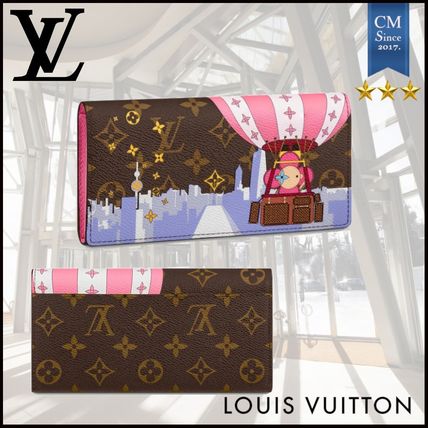 Louis Vuitton SARAH 2020 SS Unisex Canvas Leather Logo Long Wallets 