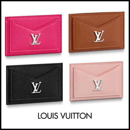 Louis Vuitton LOCKME Plain Leather Card Holders 