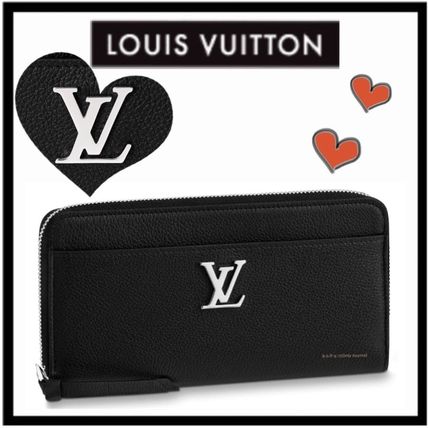 Louis Vuitton LOCKMETO 2018 19AW Unisex Calfskin Plain Long Wallet Long Wallets 