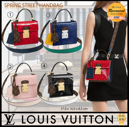 Louis Vuitton 2WAY Plain Leather Crossbody Logo Handbags 