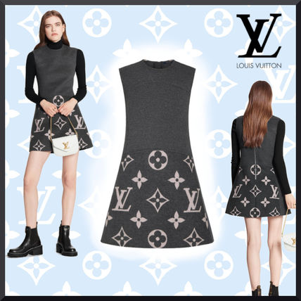 Louis Vuitton 2020 21AW Short Monogram A line Wool Party Style Office Style 1A82LC 