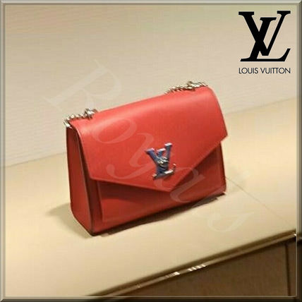 Louis Vuitton MY LOCKME Blended Fabrics 2WAY Chain Plain Leather Crossbody Logo M55522