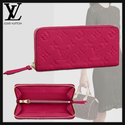 Louis Vuitton CLEMENCE 2020 SS Monogram Calfskin Plain Long Wallet Logo Long Wallets M62535 