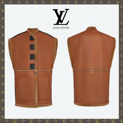 Louis Vuitton 2020 21AW Short Casual Style Fur Plain Leather Long Elegant Style 1A827H 