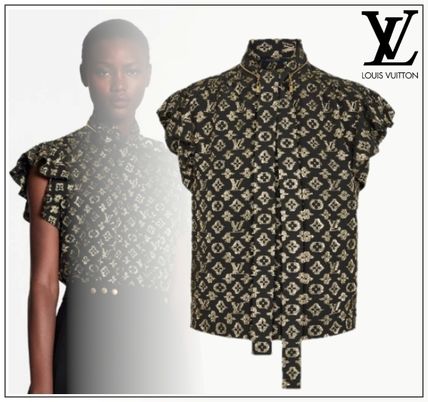 Louis Vuitton MONOGRAM 2020 21AW Short Monogram Silk Short Sleeves Party Style Elegant Style 1A82QH 