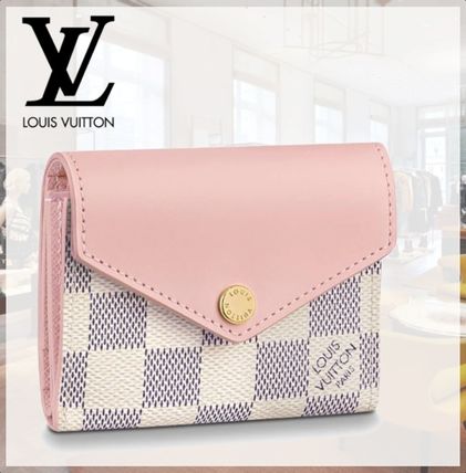 Louis Vuitton DAMIER AZUR Other Plaid Patterns Canvas Bi color Plain Leather 