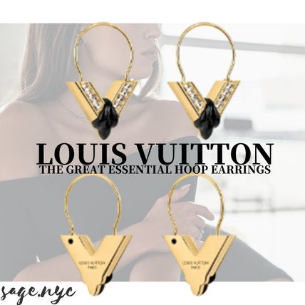 Louis Vuitton V Casual Style Blended Fabrics Studded Party Style With Jewels 