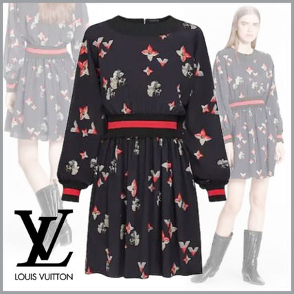 Louis Vuitton 2020 21AW Flower Patterns Casual Style Silk Long Sleeves Elegant Style 1A83PN