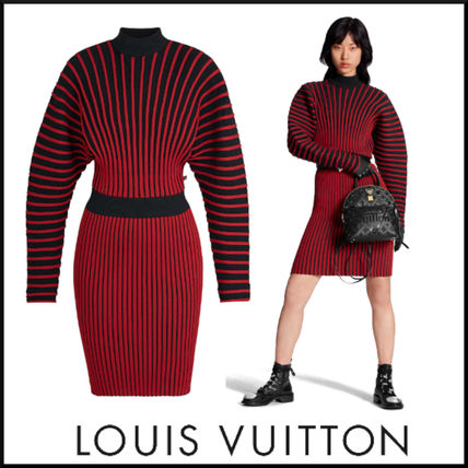 Louis Vuitton 2020 SS Accordion Pleats Knit Dress 1A636S 