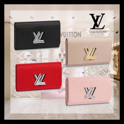 Louis Vuitton 2020 SS Plain Leather Folding Wallet Logo Long Wallets m61179 