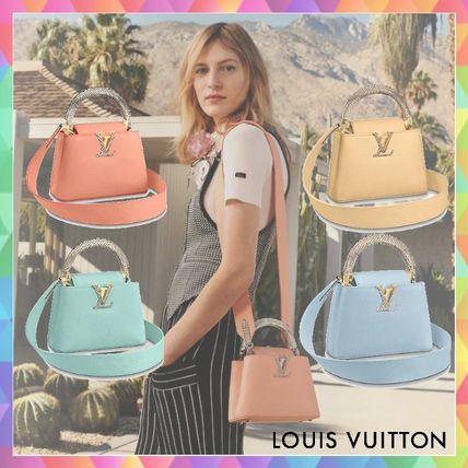 Louis Vuitton CAPUCINES 2020 SS Casual Style 2WAY Leather Party Style Office Style Crossbody 