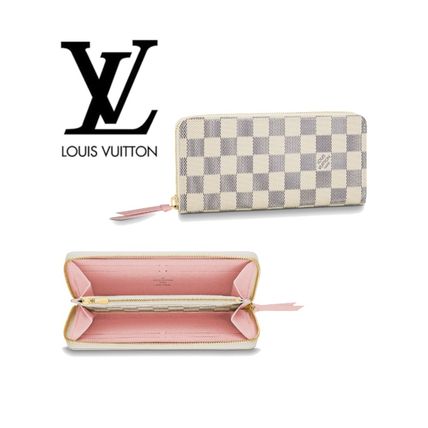 Louis Vuitton Canvas Bi color Leather Long Wallet Logo Long Wallets N61264 