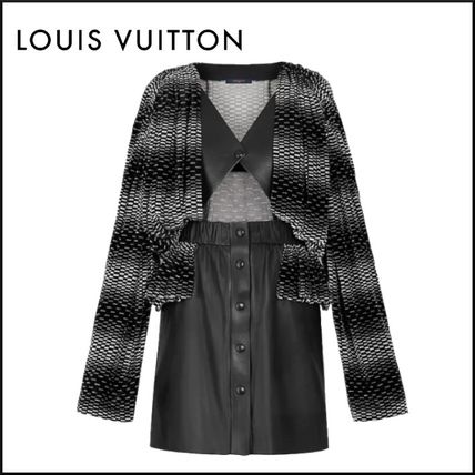 Louis Vuitton 2020 SS Silk Long Sleeves Leather Dresses 1A620V 
