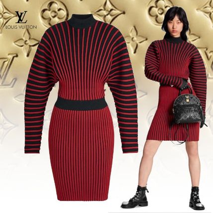 Louis Vuitton Accordion Pleats Knit Dress 1A636S 