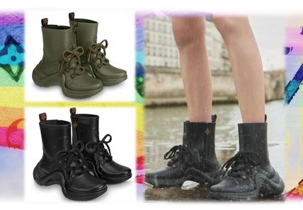 Louis Vuitton MONOGRAM 2020 SS Rubber Sole Plain Logo Rain Boots Boots 