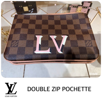 Louis Vuitton DAMIER Casual Style 2WAY Leather Crossbody Shoulder Bags 