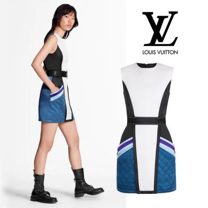 Louis Vuitton Sleeveless Graphic Quilted Dress 1A62KQ 