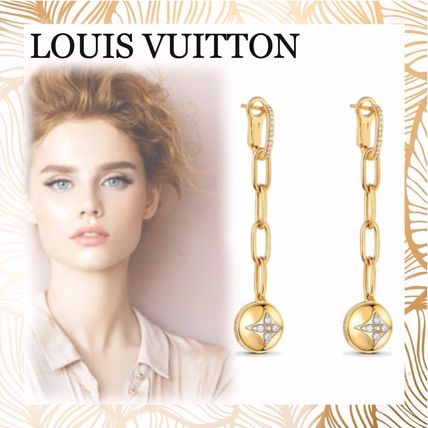 Louis Vuitton 18K Gold Office Style Earrings 