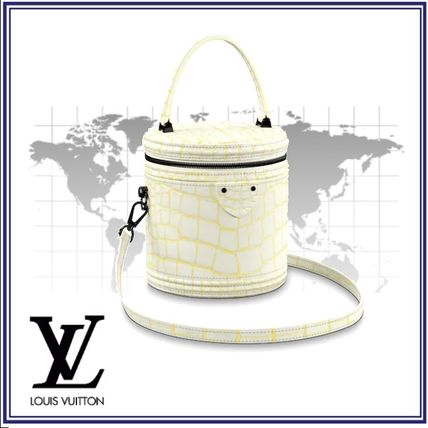 Louis Vuitton 2020 SS Blended Fabrics 2WAY Plain Leather Party Style Elegant Style 