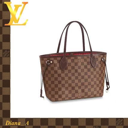 Louis Vuitton DAMIER Leather Elegant Style Totes 