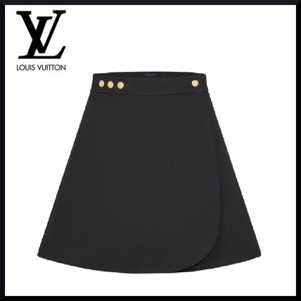 Louis Vuitton 2020 21AW Short Casual Style Wool Silk Blended Fabrics Plain 1A82RF