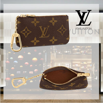 Louis Vuitton MONOGRAM Monogram Canvas Leather Small Wallet Logo Coin Cases 