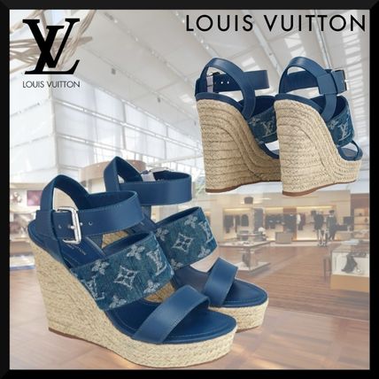 Louis Vuitton MONOGRAM 2020 SS Monogram Open Toe Platform Street Style Tie dye 1A7RA8 