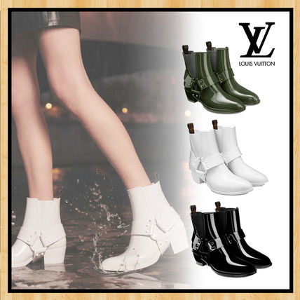 Louis Vuitton MONOGRAM 2019 20AW Monogram Rubber Sole Enamel Plain Block Heels Logo 1A66XZ 1A66XU 1A66Y4 