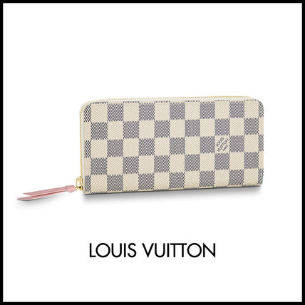 Louis Vuitton CLEMENCE Canvas Bi color Leather Long Wallet Long Wallets 