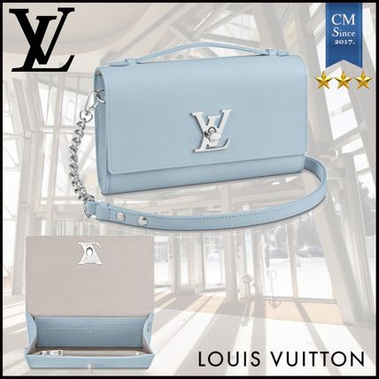 Louis Vuitton LOCKME 2020 SS 2WAY Leather Crossbody Logo Clutches 