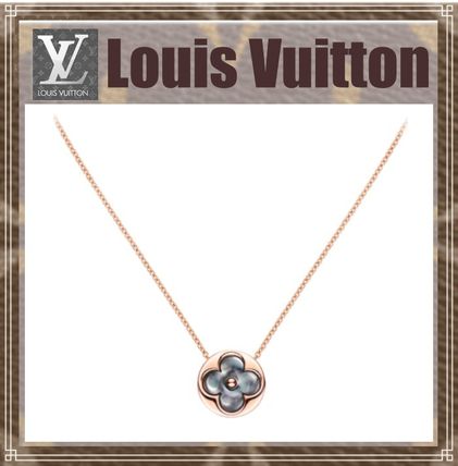 Louis Vuitton Casual Style Flower Chain Party Style 18K Gold Office Style Q93589 