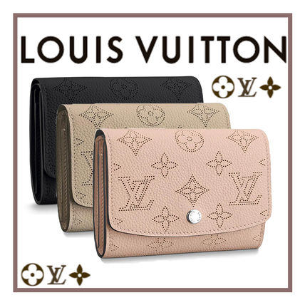 Louis Vuitton MAHINA 2020 SS Monogram Leather Folding Wallet Small Wallet Logo M62542 M62540 M62541 