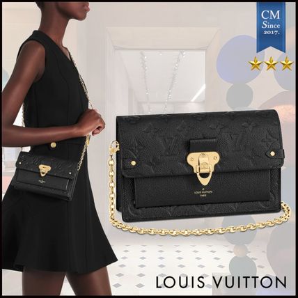 Louis Vuitton MONOGRAM EMPREINTE 2020 SS Monogram Unisex Leather Chain Wallet Logo Long Wallets 
