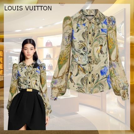 Louis Vuitton 2020 SS Flower Patterns Casual Style Silk Long Sleeves Medium 1A7TIR 
