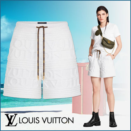 Louis Vuitton 2020 SS Soft Wool Knit Shorts With 3D Louis Vuitton Signature 1A83EA 