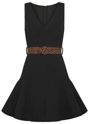 Louis Vuitton 2020 21AW Short Monogram Wool Silk Sleeveless Flared V Neck Plain 