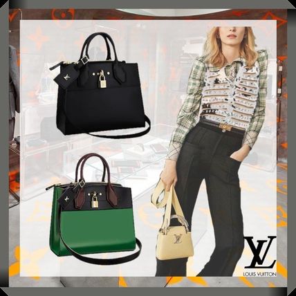 Louis Vuitton CITY STEAMER 2020 SS 2WAY Leather Elegant Style Crossbody Logo Shoulder Bags M51034 M51028 