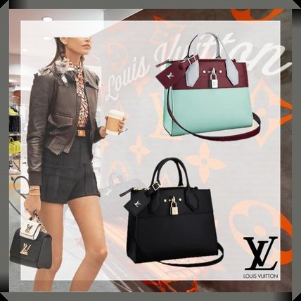 Louis Vuitton CITY STEAMER 2020 SS 2WAY Leather Elegant Style Crossbody Logo Shoulder Bags M42439 M42623 
