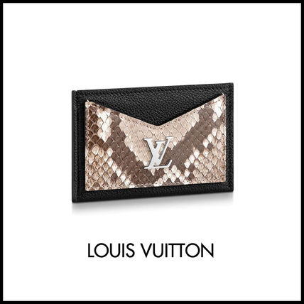 Louis Vuitton LOCKME Python Logo Card Holders 