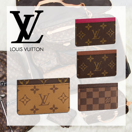 Louis Vuitton 2020 SS Monogram Unisex Leather Logo Card Holders N61722 M69161 M60703M61733 